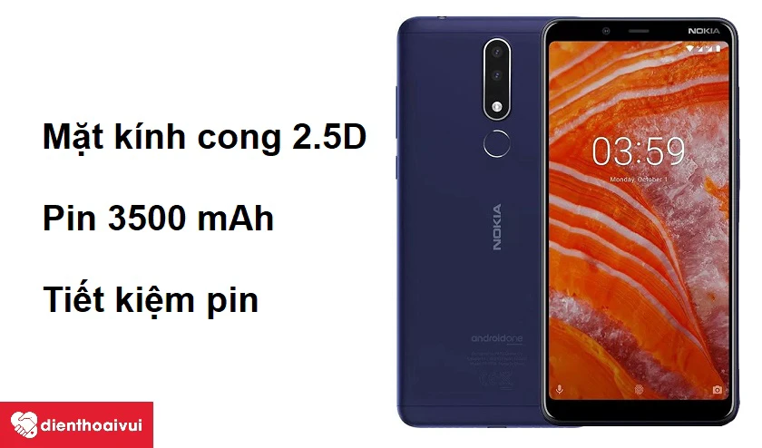 Mặt k&iacute;nh cảm ứng cong 2.5D v&agrave; t&iacute;nh năng tiết kiệm pin