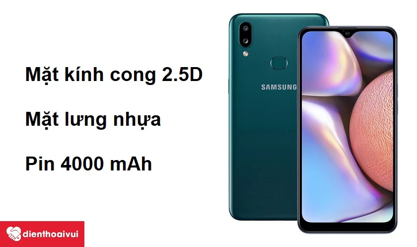 Samsung Galaxy A10s - Mặt k&iacute;nh cong 2.5D v&agrave; t&iacute;nh năng mở kh&oacute;a bằng khu&ocirc;n mặt