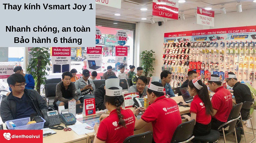 Dịch vụ thay kính Vsmart Joy 1 ch&acirc;́t lượng cao, giá phải chăng tại h&ecirc;̣ th&ocirc;́ng Đi&ecirc;̣n Thoại Vui