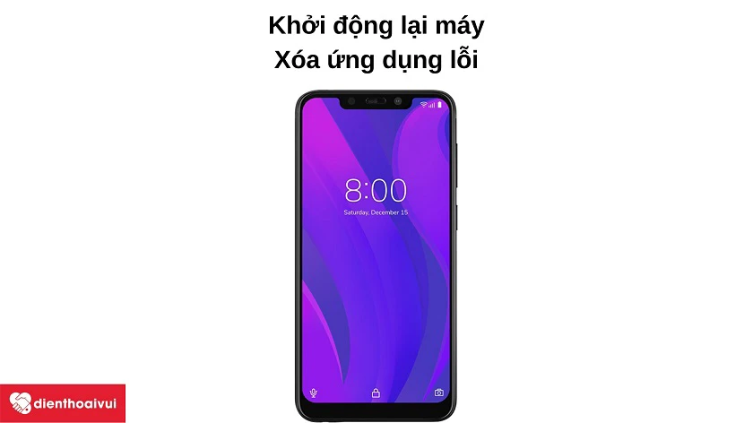 khởi động lại điện thoại - xóa ứng dụng lỗi