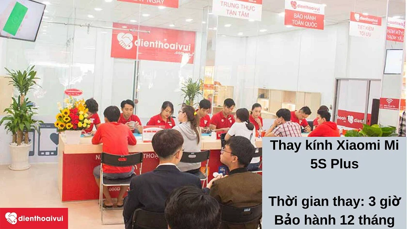 Dịch vụ thay k&iacute;nh Xiaomi Mi 5S Plus nhanh ch&oacute;ng, gi&aacute; cả hợp l&yacute; tại hệ thống Điện Thoại Vui