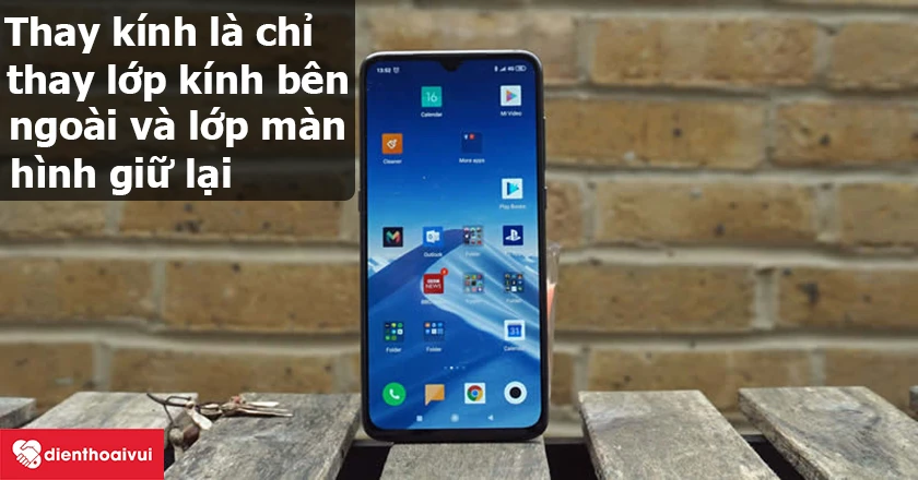 Sự kh&aacute;c biệt giữa thay m&agrave;n h&igrave;nh v&agrave; thay k&iacute;nh Xiaomi Mi 9 Pro
