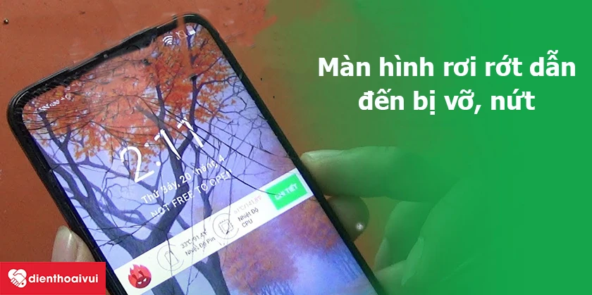 M&aacute;y bị bể vỡ do c&aacute;c va đập chấn động mạnh