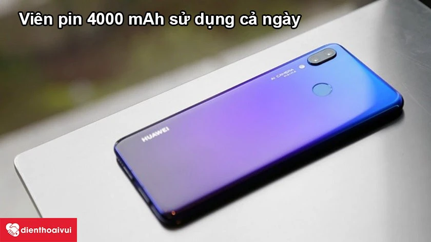 Huawei Y9 2019 &ndash; Vi&ecirc;n pin 4000 mAh sử dụng cả ng&agrave;y