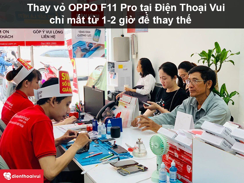 Thay vỏ OPPO F11 Pro tại Điện Thoại Vui để đạt chất lượng tốt nhất với giá cả hợp lý