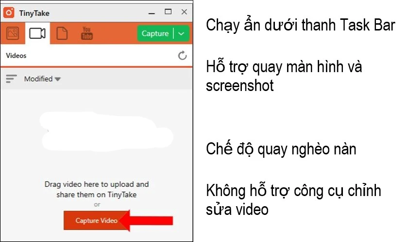 Phần mềm quay m&agrave;n h&igrave;nh m&aacute;y t&iacute;nh TinyTake