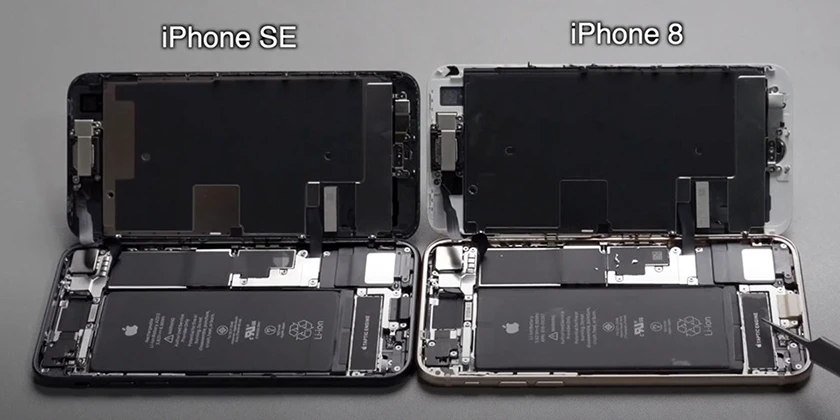 So s&aacute;nh linh kiện với iPhone 8 - kh&ocirc;ng c&oacute; sự kh&aacute;c biệt qu&aacute; nhiều