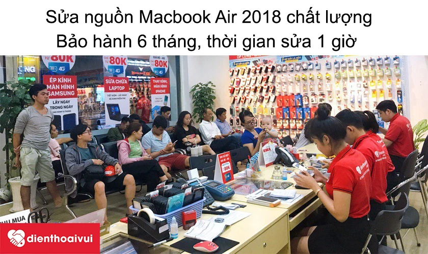 Dịch vụ sửa nguồn Macbook Air 2018 gi&aacute; rẻ uy t&iacute;n tại Điện Thoại Vui