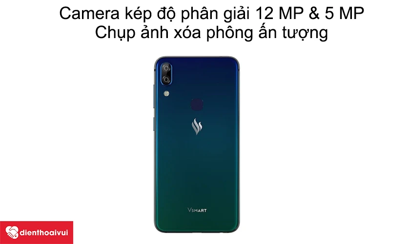 Camera kép độ phân giải 12 MP & 5 MP, chụp chụp ảnh xóa phông ấn tượng