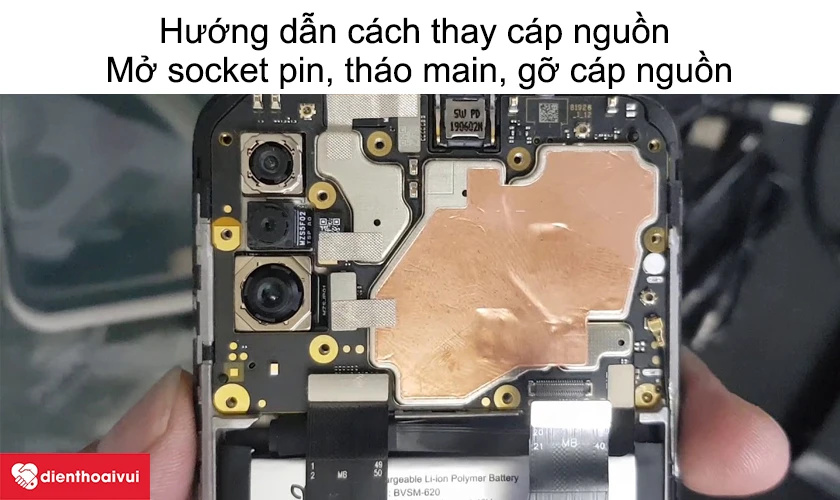 Hướng dẫn c&aacute;ch thay c&aacute;p nguồn Vsmart Joy 3 mới
