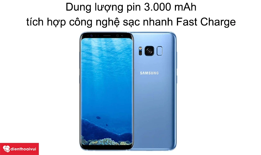 Dung lượng pin 3.000 mAh, tích hợp công nghệ sạc nhanh Fast Charge