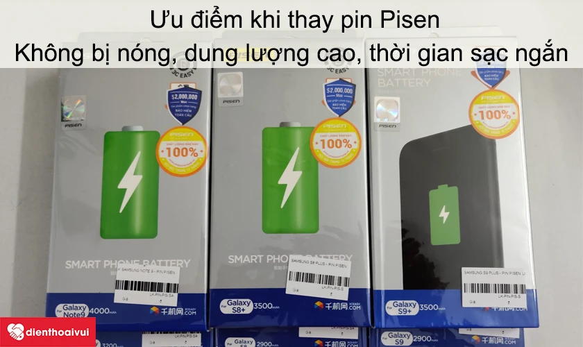 Ưu điểm khi thay pin pisen cho Samsung Galaxy S8