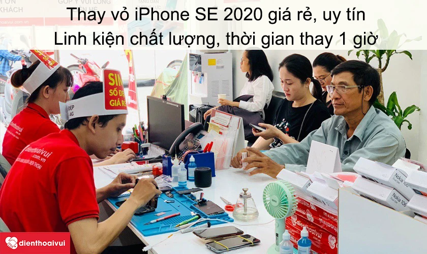 Dịch vụ thay vỏ iP SE 2020 gi&aacute; rẻ chất lượng tại Điện Thoại Vui