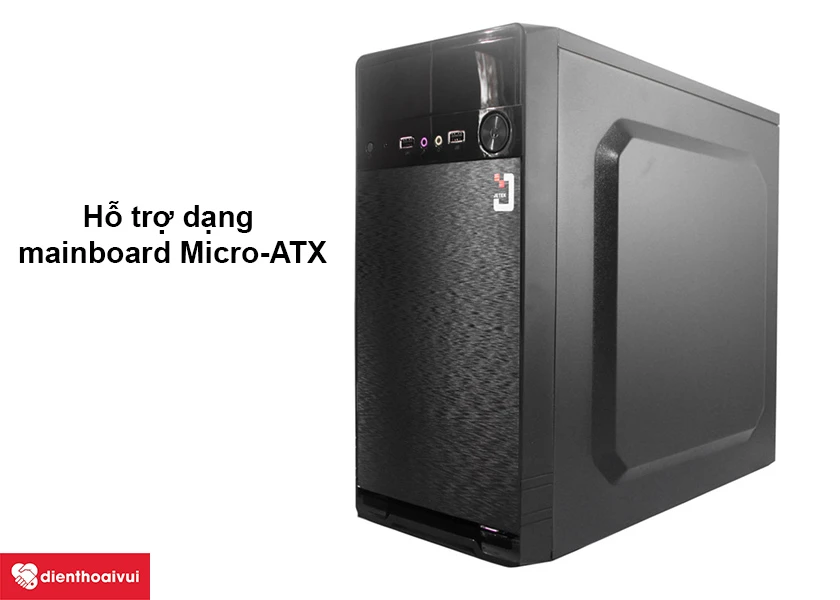 Th&ugrave;ng case m&aacute;y t&iacute;nh Jetek A3032 hỗ trợ dạng mainboard Micro-ATX