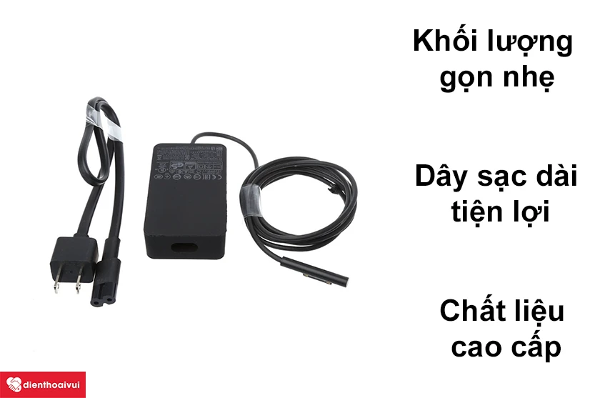 Khối lượng gọn nhẹ, dây sạc dài tiện lợi, chất liệu cao cấp