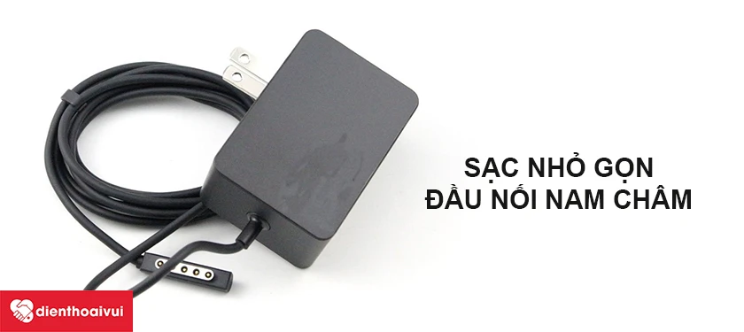 Sạc nhỏ gọn, đầu nối nam châm