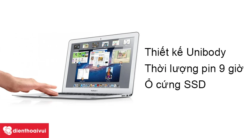 Macbook Air 2015 sở hữu thiết kế nguy&ecirc;n khối sang trọng v&agrave; hiệu năng mạnh mẽ