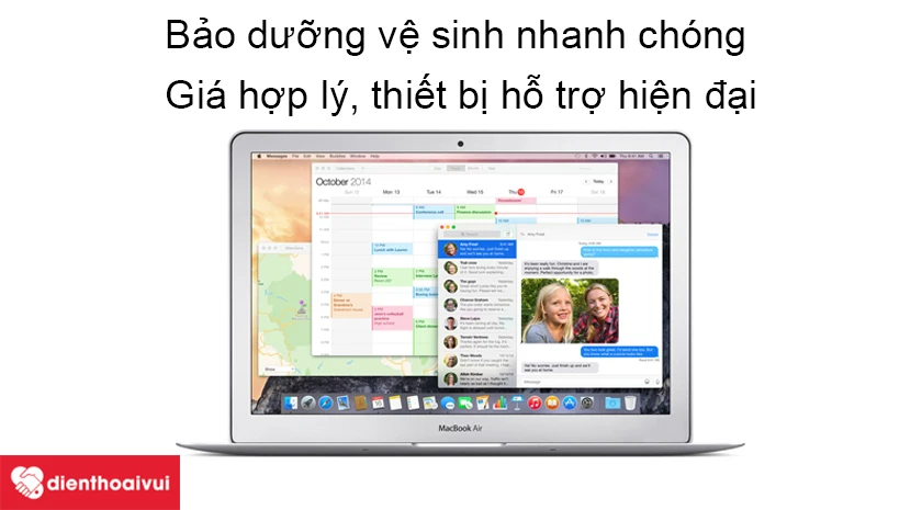 Bảo dưỡng vệ sinh Macbook Air 2015 hiệu quả v&agrave; gi&aacute; hợp l&yacute; tại Điện Thoại Vui