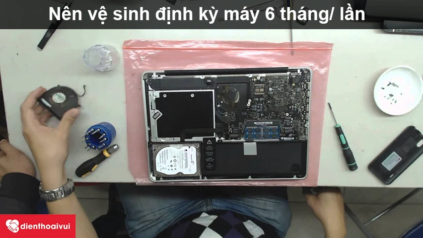 Bao l&acirc;u th&igrave; mới vệ sinh một lần