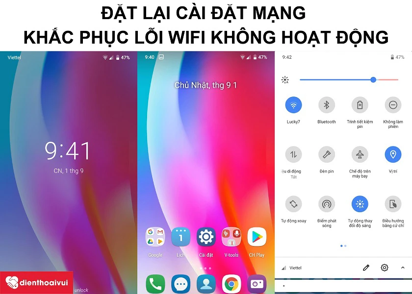 Đặt lại mục c&agrave;i đặt mạng