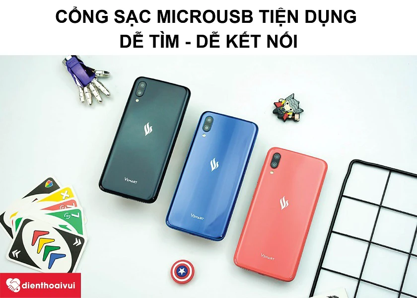 Vsmart Star - Cổng sạc MicroUSB đi kèm với camera kép hiện đại, đẹp mắt