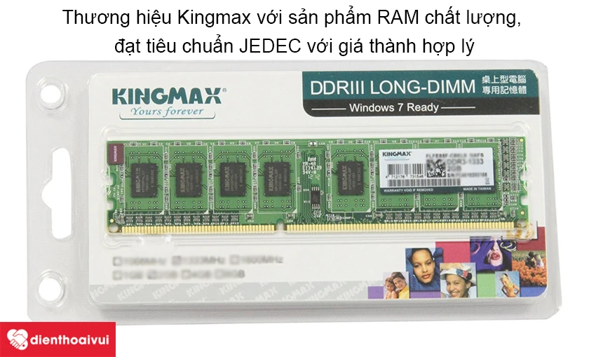 RAM 8GB Kingmax Bus 1600MHz