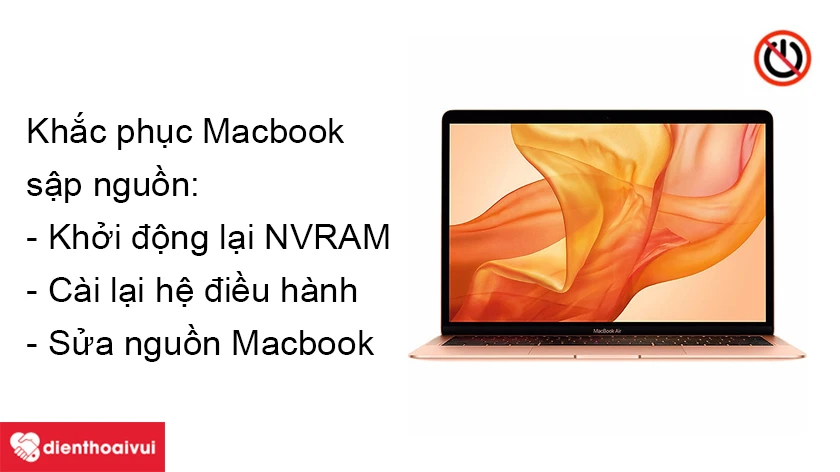 Macbook Air 2019 bị sập nguồn v&agrave; c&aacute;ch khắc phục