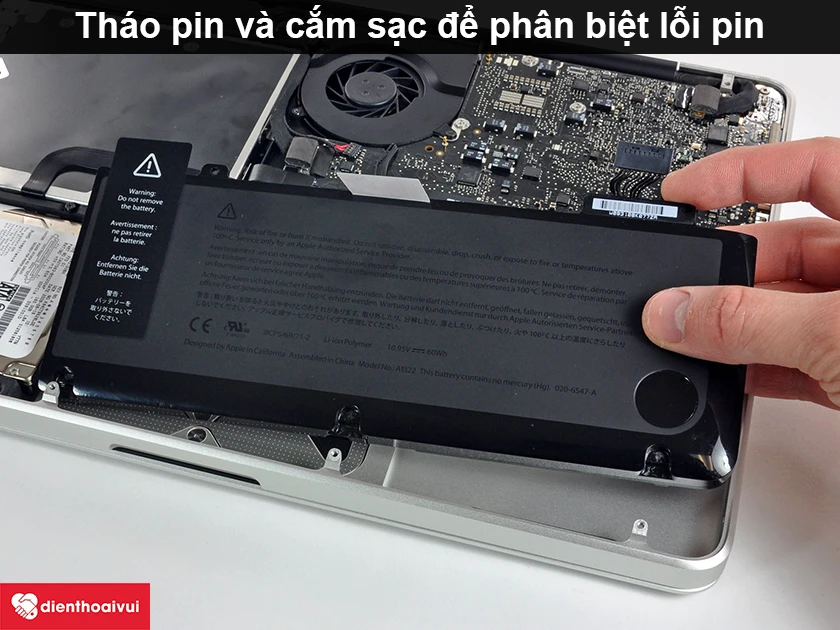 Ph&acirc;n biệt m&aacute;y mất nguồn do pin, m&agrave;n h&igrave;nh