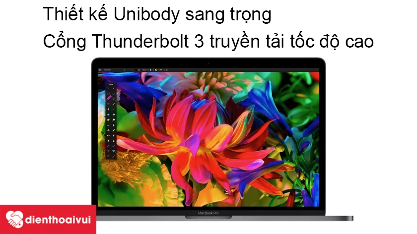Macbook Pro 2016 &ndash; Thiết kế Unibody tinh tế, cổng Thunderbolt 3 truyền t&iacute;n hiệu nhanh