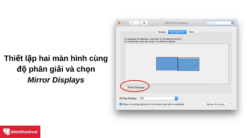 Khắc phục l&ocirc;̃i kh&ocirc;ng hi&ecirc;̉n thị hình ảnh khi k&ecirc;́t n&ocirc;́i với máy iMac