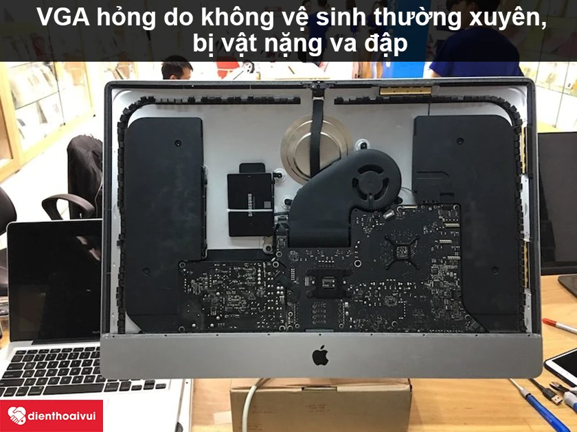 VGA hư hỏng do kh&ocirc;ng vệ sinh thường xuy&ecirc;n