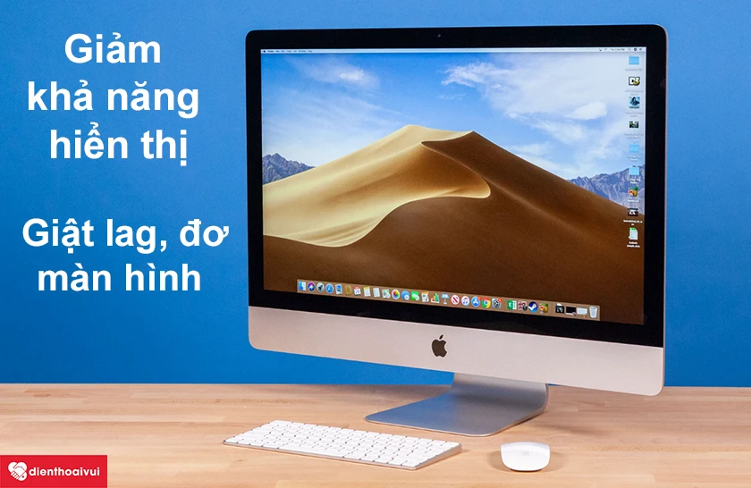 Hư VGA l&agrave;m iMac xuất hiện t&igrave;nh trạng giật lag, đơ m&agrave;n h&igrave;nh khi hoạt động