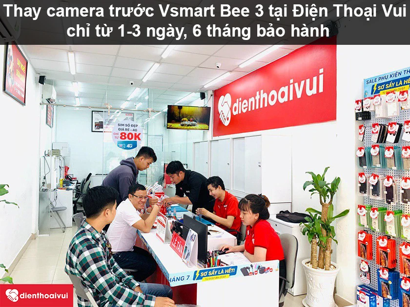 Dịch vụ thay camera trước Vsmart Bee 3 gi&aacute; rẻ, lấy ngay tại Điện Thoại Vui