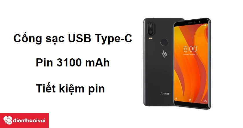 Cổng sạc USB Type-C cho tốc độ sạc nhanh v&agrave; khả năng tiết kiệm pin