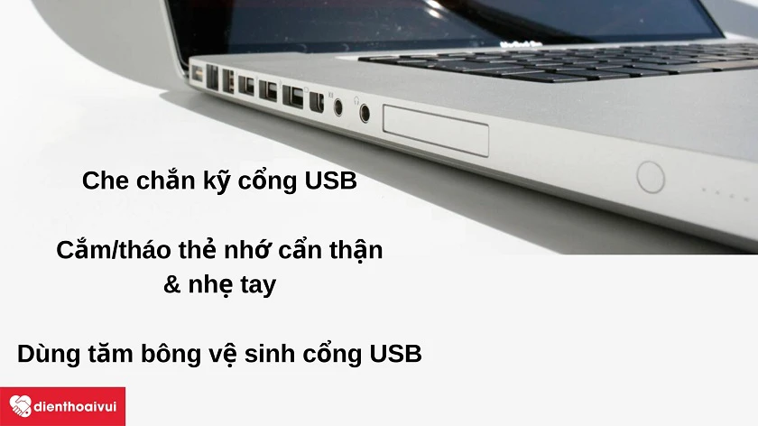 Những lưu ý trong quá trình sử dụng nhằm bảo vệ cổng USB Macbook Pro 2010