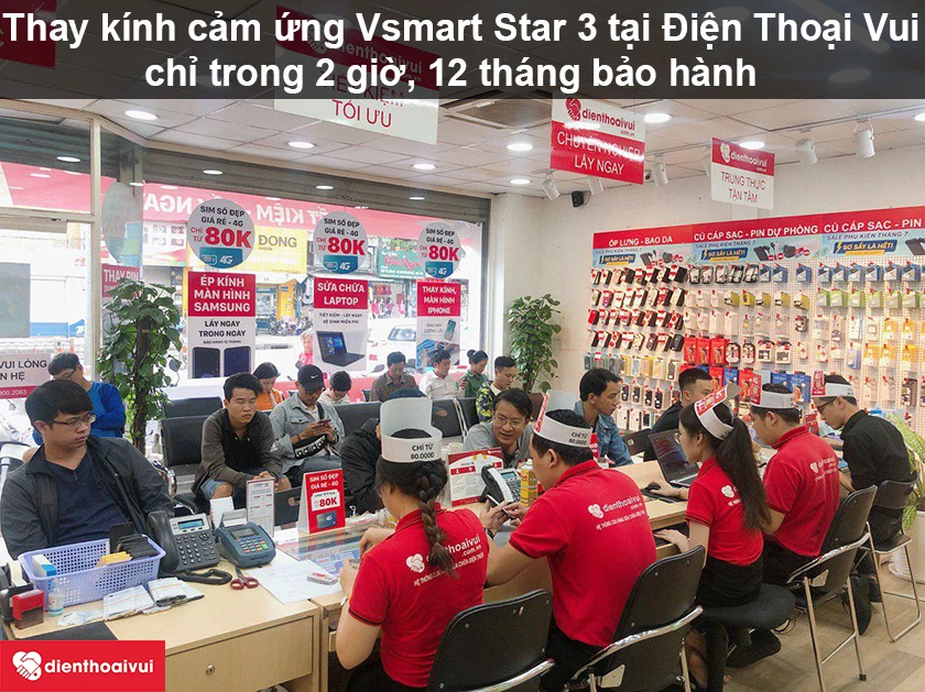 Thay k&iacute;nh cảm ứng Vsmart Star 3 ch&iacute;nh h&atilde;ng, gi&aacute; tốt đến ngay Điện Thoại Vui