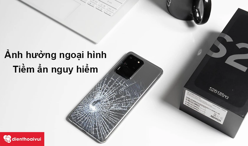 Ngoại h&igrave;nh của Galaxy S20 Ultra sẽ ra sao nếu bị nứt vỡ k&iacute;nh lưng