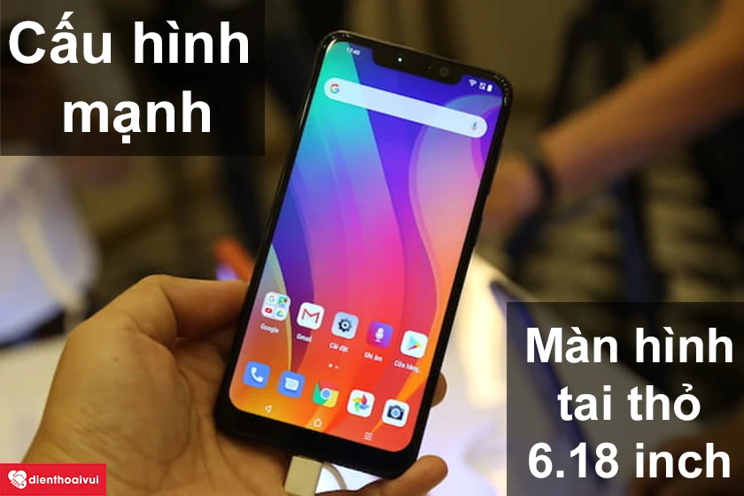 Vsmart Active 1 Plus - Cấu h&igrave;nh mạnh, m&agrave;n h&igrave;nh tai thỏ 6.18 inch