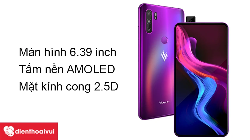 Vsmart Active 3 &ndash; M&agrave;n h&igrave;nh tr&agrave;n viền 6.39 inch v&agrave; tấm nền AMOLED sống động