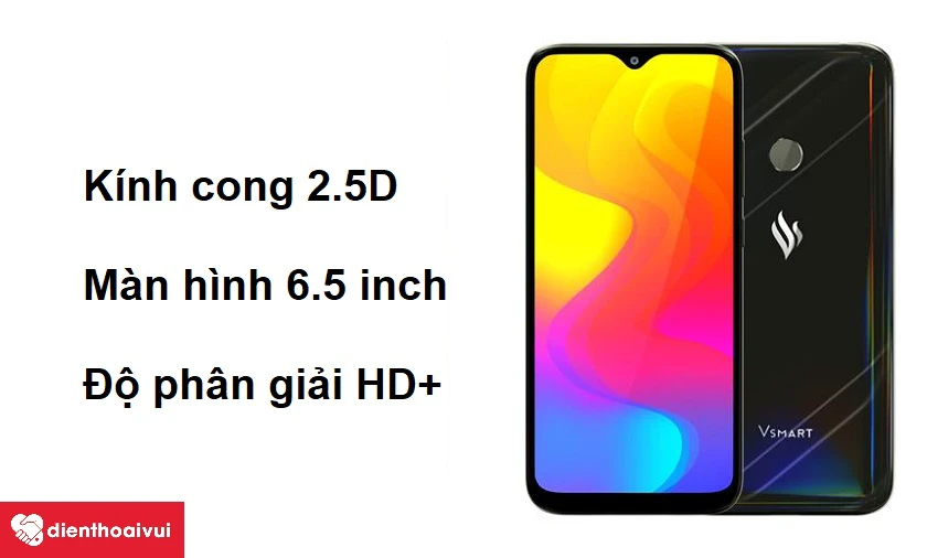 Sở hữu m&agrave;n h&igrave;nh 6.5 inch v&agrave; mặt k&iacute;nh cong 2.5D hiển thị tốt mọi g&oacute;c nh&igrave;n