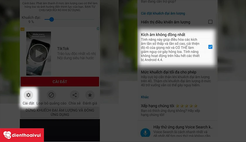 Cách tăng gấp đôi âm lượng loa ngoài Vsmart Joy 3