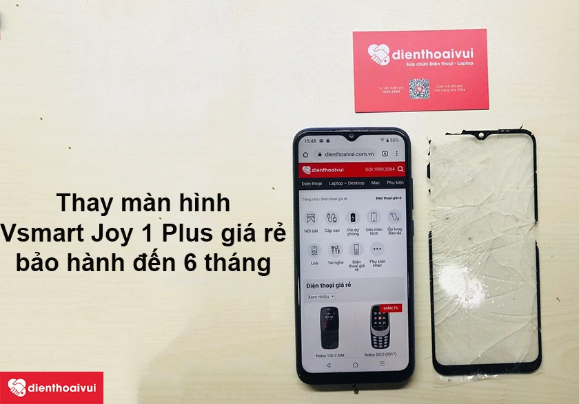 Dịch vụ thay m&agrave;n h&igrave;nh Vsmart Joy 1 Plus gi&aacute; rẻ bảo h&agrave;nh l&ecirc;n đến 6 th&aacute;ng tại Điện Thoại Vui