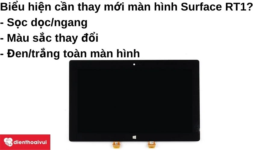 Dấu hiệu cần thay màn hình Surface RT 1?