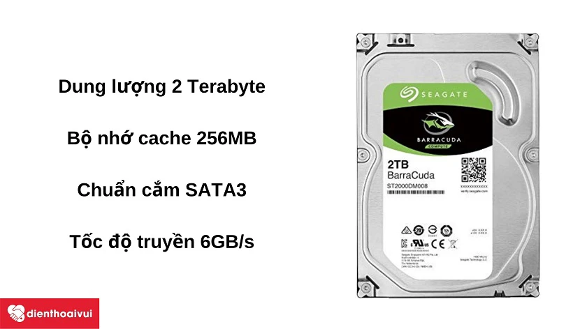 Th&ocirc;ng số chi tiết ổ cứng HDD Seagate BarraCuda 2TB