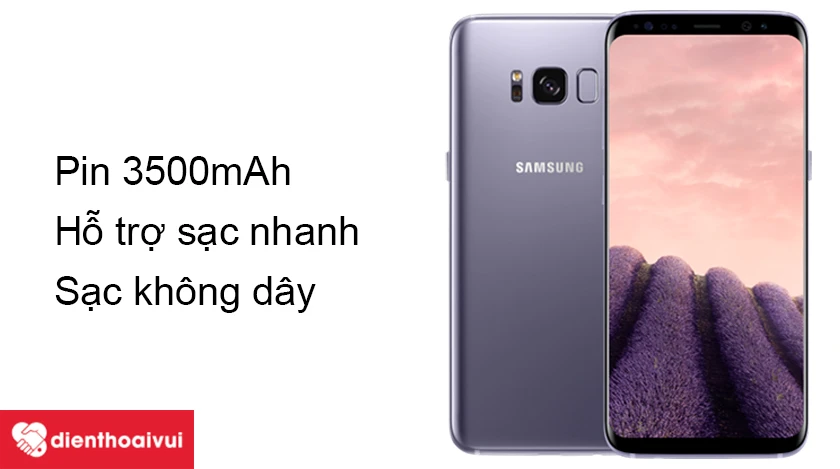 Samsung Galaxy S8 Plus – Pin 3500mAh, hỗ trợ sạc nhanh, sạc không dây