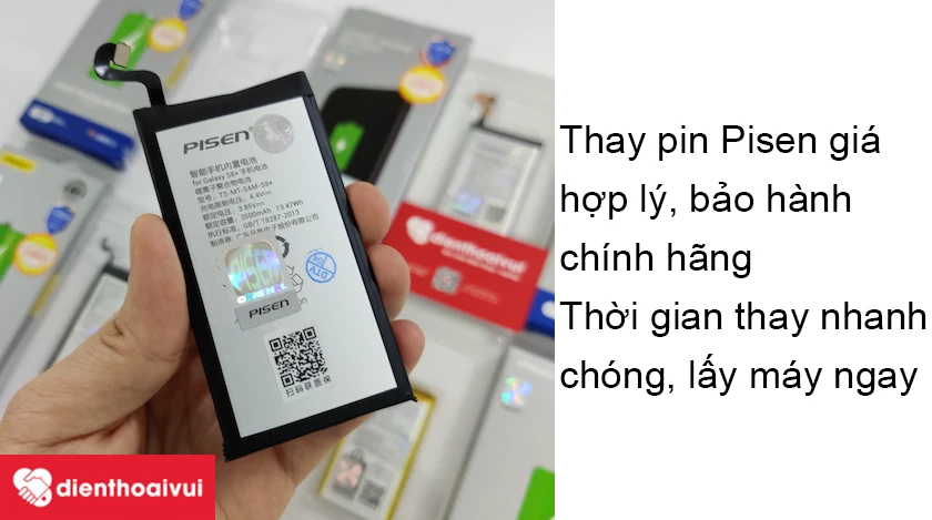 Thay pin Pisen Samsung Galaxy S8 Plus nhanh chóng, lấy ngay tại Điện Thoại Vui