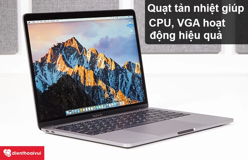 Macbook Pro 2016 &ndash; Quạt tản nhiệt gi&uacute;p CPU, VGA hoạt động hiệu quả