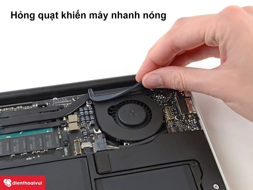 T&aacute;c hại của việc hỏng quạt Macbook Air 2011