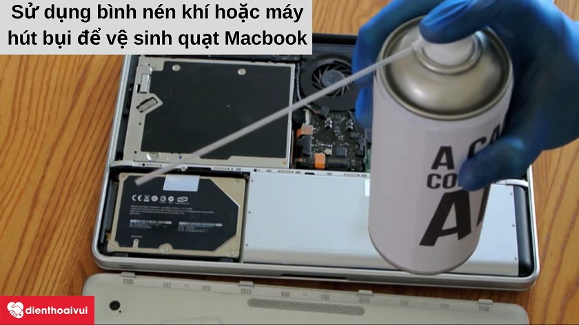 V&ecirc;̣ sinh thường xuy&ecirc;n cho quạt Macbook Air 2017