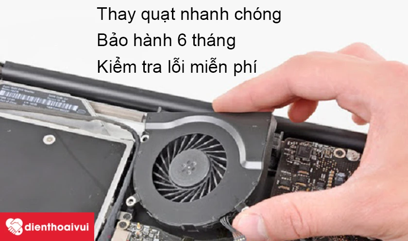 Thay quạt Macbook Air 2019 ch&iacute;nh h&atilde;ng, gi&aacute; tốt tại Điện Thoại Vui